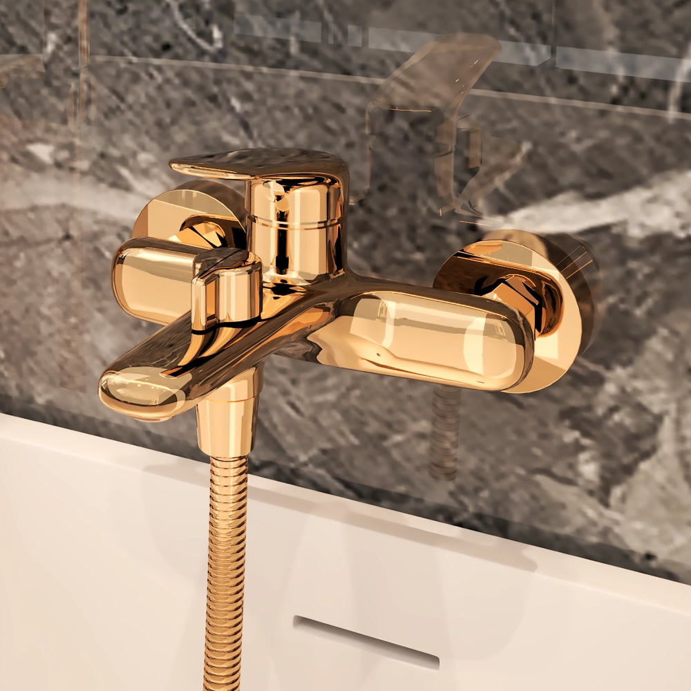 Flora Rose Gold Faucet Set Basin Mixer L RF94753A + Bath Mixer RF94751