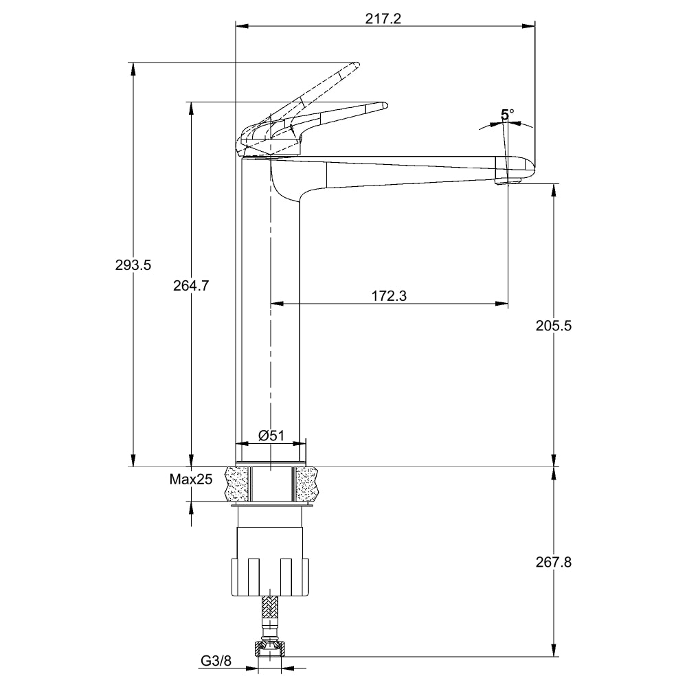 Flora Rose Gold Faucet Set Basin Mixer L RF94753A + Bath Mixer RF94751