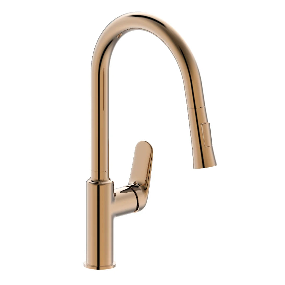 Flora Single Handle Pull-out Kitchen Mixer Rose Gold RF94758
