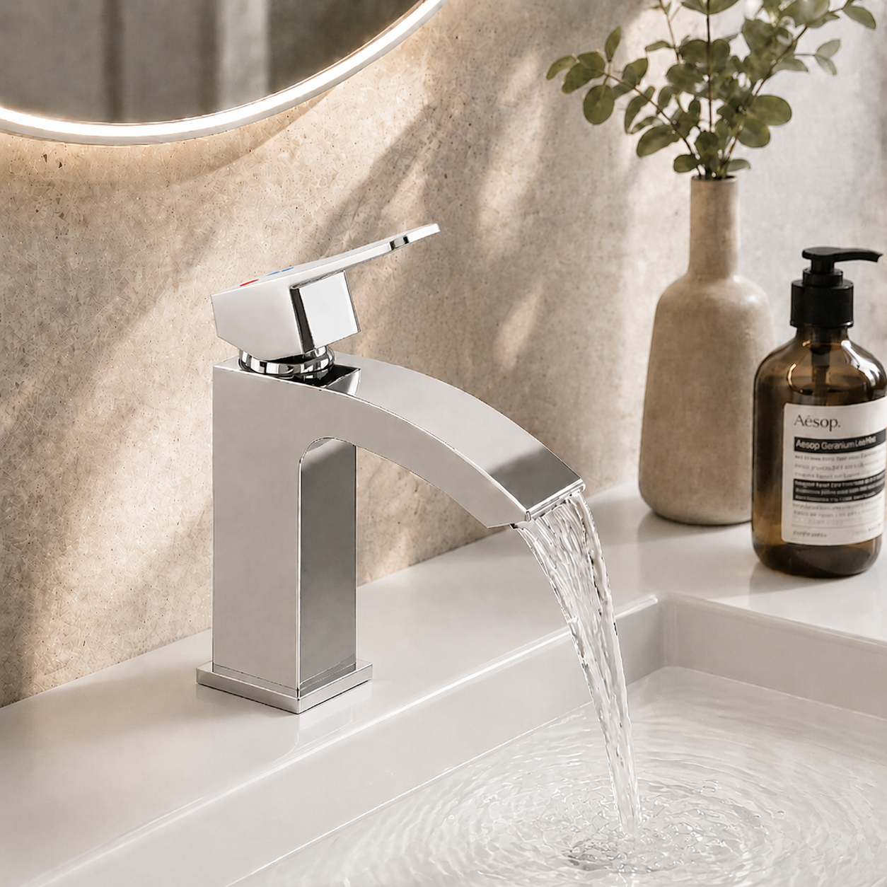 Square Single Handle Basin Mixer RF90783