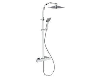 Zen Comfort Square Thermostatic Single Handle  Bath Mixer + Top Shower + Hande Shower RF4373-2S
