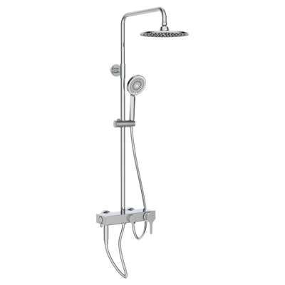 Basic Single Handle  Bath Mixer + Top Shower + Hande Shower Gunmetal Gray RF4443