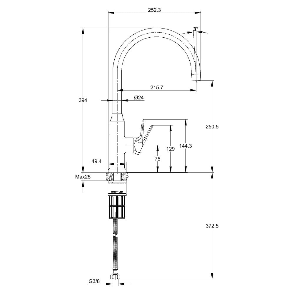 Iris Single Handle Kitchen Mixer RF92865