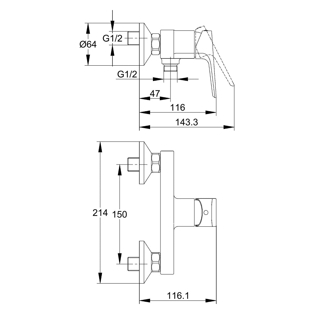 Iris Single Handle Shower Mixer RF92867