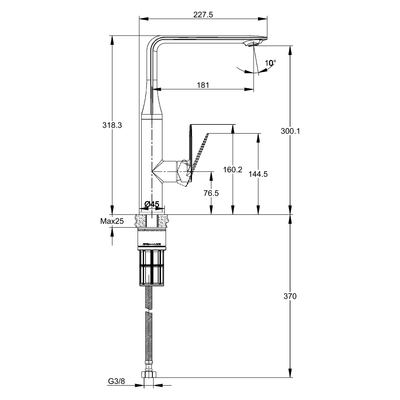 Aster Single Handle Kitchen Mixer RF93265