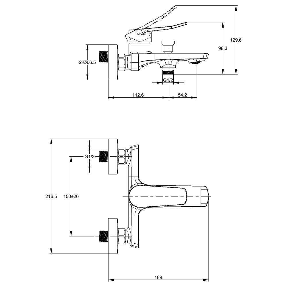 Vera Faucet Set Basin Mixer M RF93763 + Bath Mixer RF93761