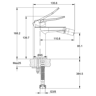 Vera Single Handle Bidet Mixer RF93764