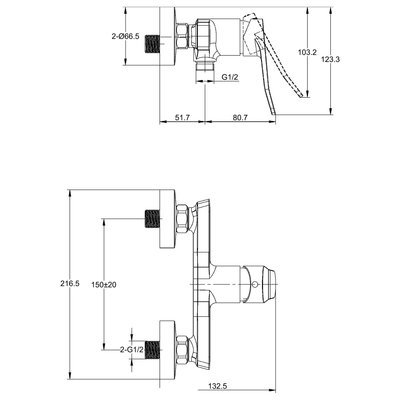 Vera Single Handle Shower Mixer RF93767
