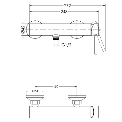 Nova Single Handle Shower Mixer RF93877-2S