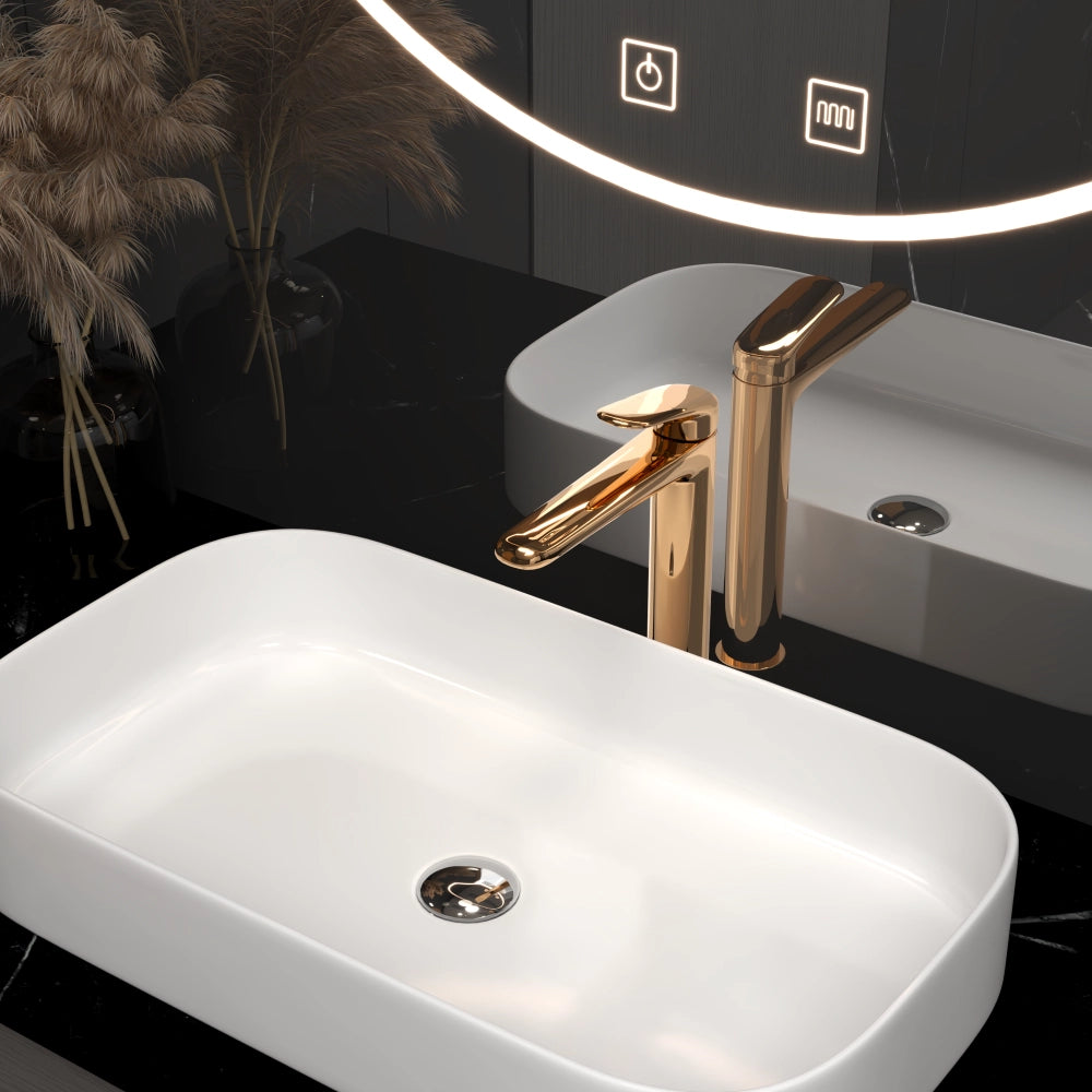 Flora Rose Gold Faucet Set Basin Mixer L RF94753A + Bath Mixer RF94751