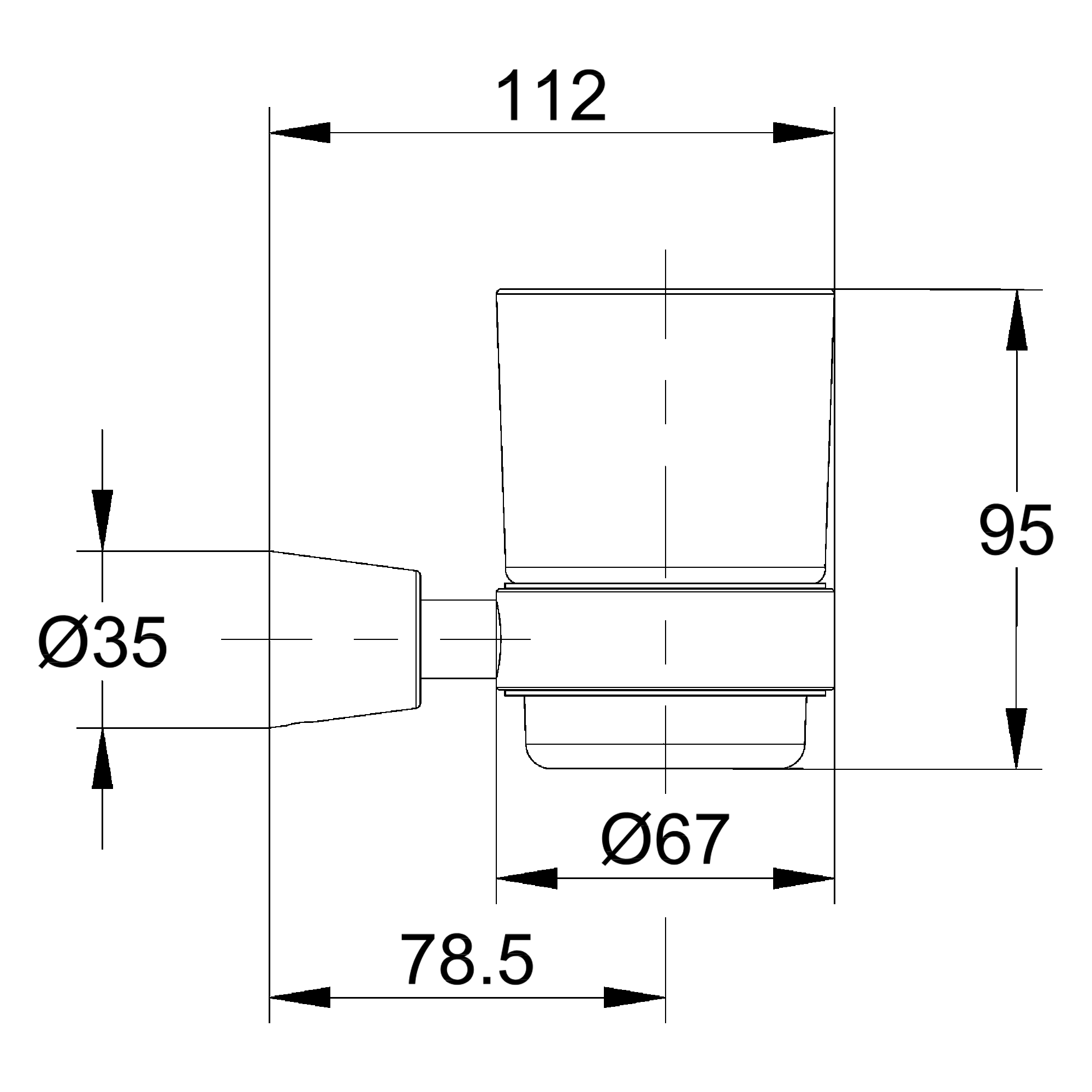 Classic Glass With Holder RF33004