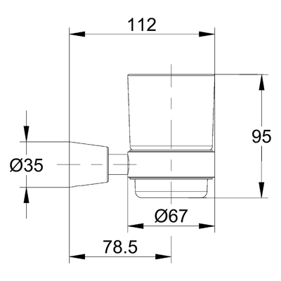Classic Glass With Holder RF33004